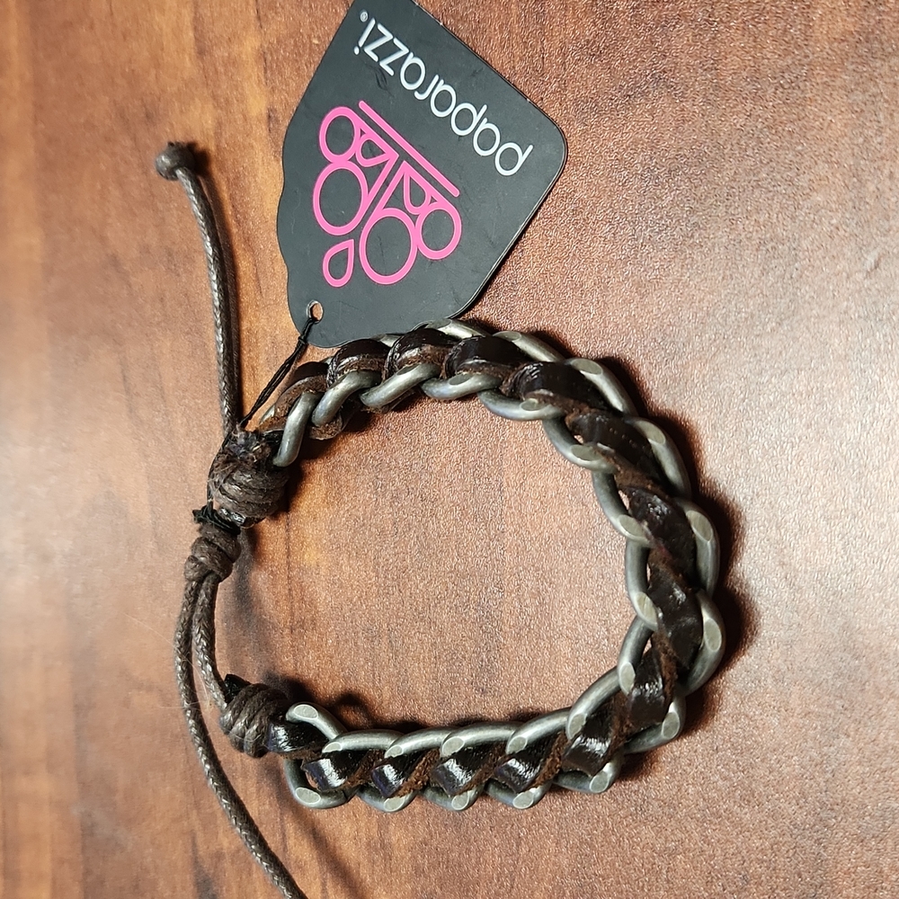 Paparazzi Leather & Chain Bracelet